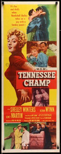 6g453 TENNESSEE CHAMP insert '54 Shelley Winters, Keenan Wynn, Dewey Martin, boxing!