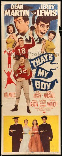 6g456 THAT'S MY BOY insert '51 wacky college students Dean Martin & Jerry Lewis!