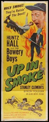 6g480 UP IN SMOKE insert '57 Huntz Hall & the Bowery Boys are raisin' the Devil, who is pictured!