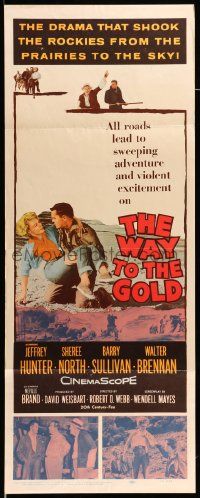 6g483 WAY TO THE GOLD insert '57 image of Jeffrey Hunter & carrying wounded Sheree North!