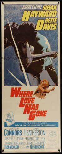 6g486 WHERE LOVE HAS GONE insert '64 Susan Hayward, Bette Davis, trashy Harold Robbins!