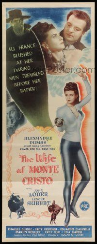 6g488 WIFE OF MONTE CRISTO insert '46 Edgar Ulmer directed, Lenore Aubert conquers with her sword!