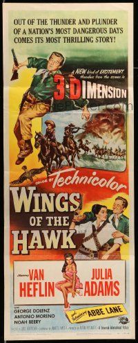 6g491 WINGS OF THE HAWK 3D insert '53 Boetticher directed, Van Heflin w/gun, Julia Adams!