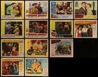 6h051 LOT OF 13 SCOTT BRADY LOBBY CARDS '40s-80s great scenes from a variety of his movies!