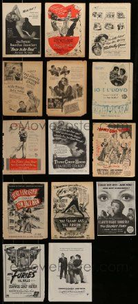 6h103 LOT OF 14 MAGAZINE ADS '40s-50s great images from a variety of different movies!