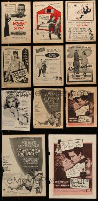 6h106 LOT OF 11 MAGAZINE ADS '40s great images from a variety of different movies!