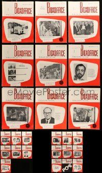 6h061 LOT OF 34 BOX OFFICE 1969 EXHIBITOR MAGAZINES '69 filled with images & information!