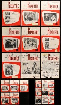 6h070 LOT OF 23 BOX OFFICE 1968 EXHIBITOR MAGAZINES '68 filled with images & information!