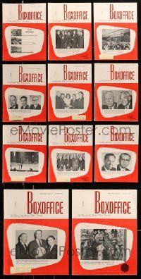 6h087 LOT OF 11 BOX OFFICE 1967 EXHIBITOR MAGAZINES '67 filled with images & information!