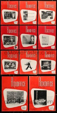 6h088 LOT OF 11 BOX OFFICE 1961 EXHIBITOR MAGAZINES '61 filled with images & information!