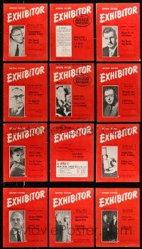 6h085 LOT OF 12 EXHIBITOR 1957 EXHIBITOR MAGAZINES '57 filled with movie images & information!