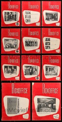 6h089 LOT OF 11 BOX OFFICE 1954 EXHIBITOR MAGAZINES '54 filled with movie images & information!