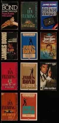 6h200 LOT OF 11 JAMES BOND PAPERBACK BOOKS '50s-80s Casino Royale, From Russia with Love & more!