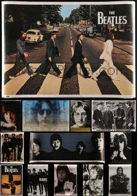 6h310 LOT OF 14 UNFOLDED BEATLES COMMERCIAL POSTERS '60s-90s wonderful images of The Fab Four!
