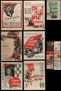 6h104 LOT OF 13 COLOR MAGAZINE ADS '40s-50s great images from a variety of different movies!