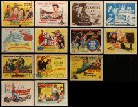 6h052 LOT OF 13 1950S TITLE LOBBY CARDS '50s great images from a variety of different movies!