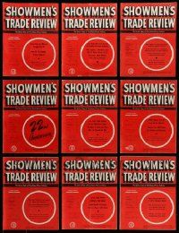 6h076 LOT OF 17 SHOWMEN'S TRADE REVIEW 1955 EXHIBITOR MAGAZINES '55 filled with images & info!