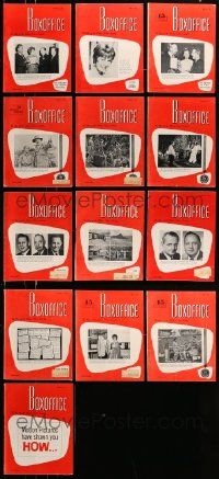 6h084 LOT OF 13 BOX OFFICE 1965 EXHIBITOR MAGAZINES '65 filled with movie images & information!