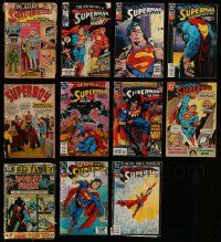 6h130 LOT OF 11 SUPERMAN COMIC BOOKS '60s-90s The Man of Steel in DC Comics + Flash & Superboy!