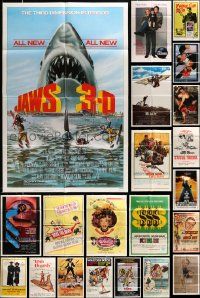 6h010 LOT OF 45 FOLDED ONE-SHEETS '50s-80s great images from a variety of different movies!