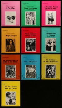 6h119 LOT OF 10 UNCUT MGM BELGIAN PRESSBOOKS '60s great images from a variety of movies!