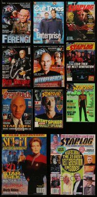 6h153 LOT OF 11 HORROR/SCI-FI MOVIE MAGAZINES WITH STAR TREK COVERS '80s-00s Star Trek & more!