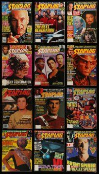 6h148 LOT OF 14 STARLOG MAGAZINES WITH STAR TREK COVERS '80s-90s filled with sci-fi images & info!