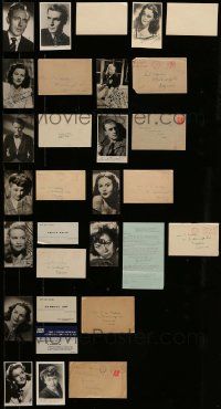 6h209 LOT OF 14 SECRETARIAL SIGNED PHOTOS OF ENGLISH STARS '40s Vivien Leigh, Glynis Johns & more!