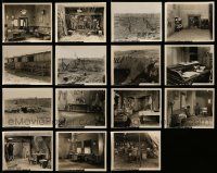 6h237 LOT OF 15 DOUGHBOYS SET REFERENCE 8X10 PHOTOS '30 cool WWI indoor & outdoor sets!