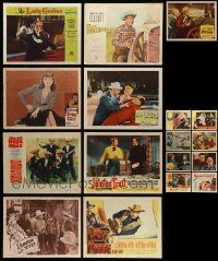 6h049 LOT OF 17 1950S LOBBY CARDS '50s great scenes from a variety of different movies!