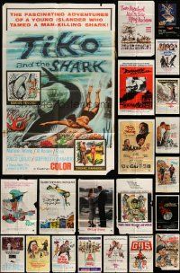 6h016 LOT OF 36 FOLDED ONE-SHEETS '50s-70s great images from a variety of different movies!