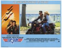 6j516 TOP GUN English LC '86 best image of Tom Cruise & Kelly McGillis on motorcycle!