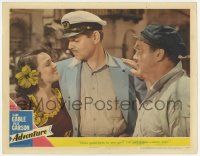 6j010 ADVENTURE LC #2 '45 Clark Gable is a one-woman man to Lina Romay with Thomas Mitchell!