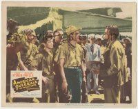 6j026 AMERICAN GUERRILLA IN THE PHILIPPINES LC #3 '50 Tyrone Power in cool hat, Fritz Lang!