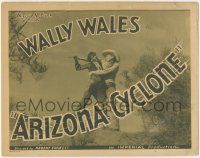 6j574 ARIZONA CYCLONE TC '34 great image of cowboy Wally Wales in death struggle for knife!