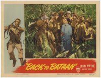 6j038 BACK TO BATAAN LC '45 Beulah Bondi surrounded by soldiers in the Philippines jungle!