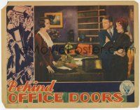 6j044 BEHIND OFFICE DOORS LC '31 Mary Astor loves boss Robert Ames, but he takes her for granted!