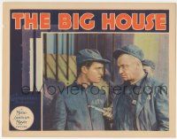 6j053 BIG HOUSE LC '30 best c/u of Wallace Beery with knife threatening Chester Morris in jail!
