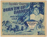 6j596 BURN 'EM UP BARNES chapter 2 TC '34 Jack Mulhall in race car & on cycle, The News Reel Murder