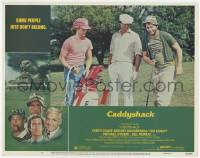 6j082 CADDYSHACK LC #8 '80 Chevy Chase with Bill Murray & Michael O'Keefe on course, golf classic!