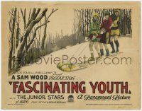 6j645 FASCINATING YOUTH TC '26 three Paramount Junior Stars of 1926 standing on toboggan, lost!