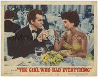 6j192 GIRL WHO HAD EVERYTHING LC #6 '53 Elizabeth Taylor has a drink with gangster Fernando Lamas!