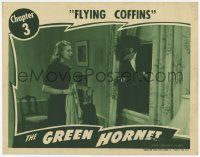 6j203 GREEN HORNET chapter 3 LC '39 Universal serial, Gordon Jones in costume scaring Anne Nagel!