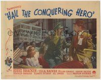 6j206 HAIL THE CONQUERING HERO LC #5 '44 Franklin Pangborn, Eddie Bracken & Ella Raines in parade!