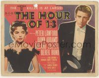 6j680 HOUR OF 13 TC '52 Peter Lawford & sexy Dawn Addams, the T killer is at large!