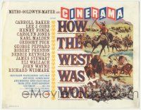 6j682 HOW THE WEST WAS WON Cinerama int'l TC '64 John Ford epic w/all-star cast, cool artwork!