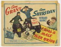 6j685 I WAS A MALE WAR BRIDE TC '49 World War II images of Cary Grant & Ann Sheridan in uniform!