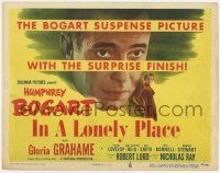 6j689 IN A LONELY PLACE TC '50 Humphrey Bogart, sexy Gloria Grahame, Nicholas Ray, cool design!