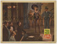 6j244 IN OLD CHICAGO LC R43 Tyrone Power watches sexy showgirl Alice Faye standing on stage!