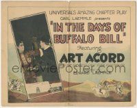 6j691 IN THE DAYS OF BUFFALO BILL TC '22 Art Acord in Universal's historical chapter play, lost film